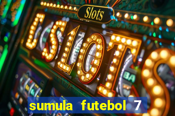 sumula futebol 7 society excel